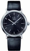  Shop Authentic Calvin Klein Surround Black Dial Black Leather Strap Watch for Men - K3W211C1 - Luxxuri