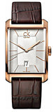  Shop Authentic Calvin Klein Window Silver Dial Brown Leather Strap Watch for Men - K2M21620 - Luxxuri