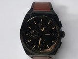  Shop Authentic Fossil Everett Chronograph Black Dial Brown Leather Strap Watch for Men - FS5798 - Luxxuri