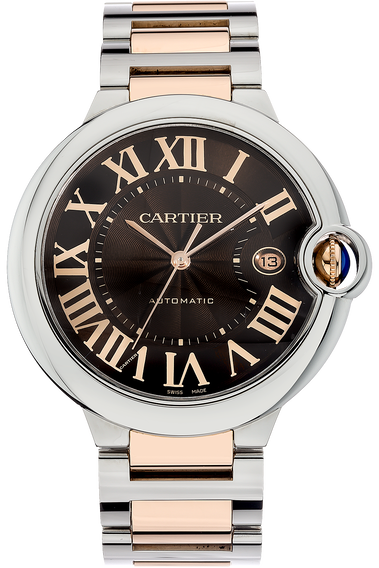  Shop Authentic Cartier Ballon Bleu de Cartier Brown Dial Two Tone Steel Strap Watch for Men - W6920032 - Luxxuri