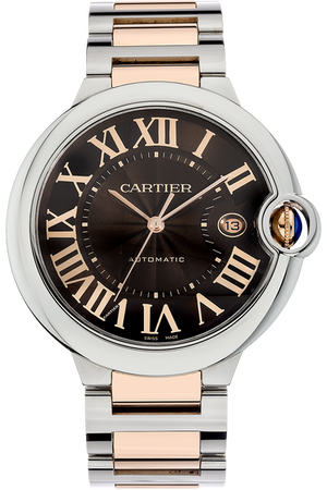  Shop Authentic Cartier Ballon Bleu de Cartier Brown Dial Two Tone Steel Strap Watch for Men - W6920032 - Luxxuri
