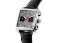 Tag Heuer Monaco Calibre 12 Final Edition Chronograph Grey Dial Black Leather Strap Watch for Men - CAW211J.FC6476