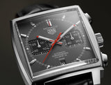  Shop Authentic Tag Heuer Monaco Calibre 12 Final Edition Chronograph Grey Dial Black Leather Strap Watch for Men - CAW211J.FC6476 - Luxxuri