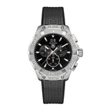  Shop Authentic Tag Heuer Aquaracer Chronograph Black Dial Black Rubber Strap Watch for Men - CAY1110.FT6041 - Luxxuri