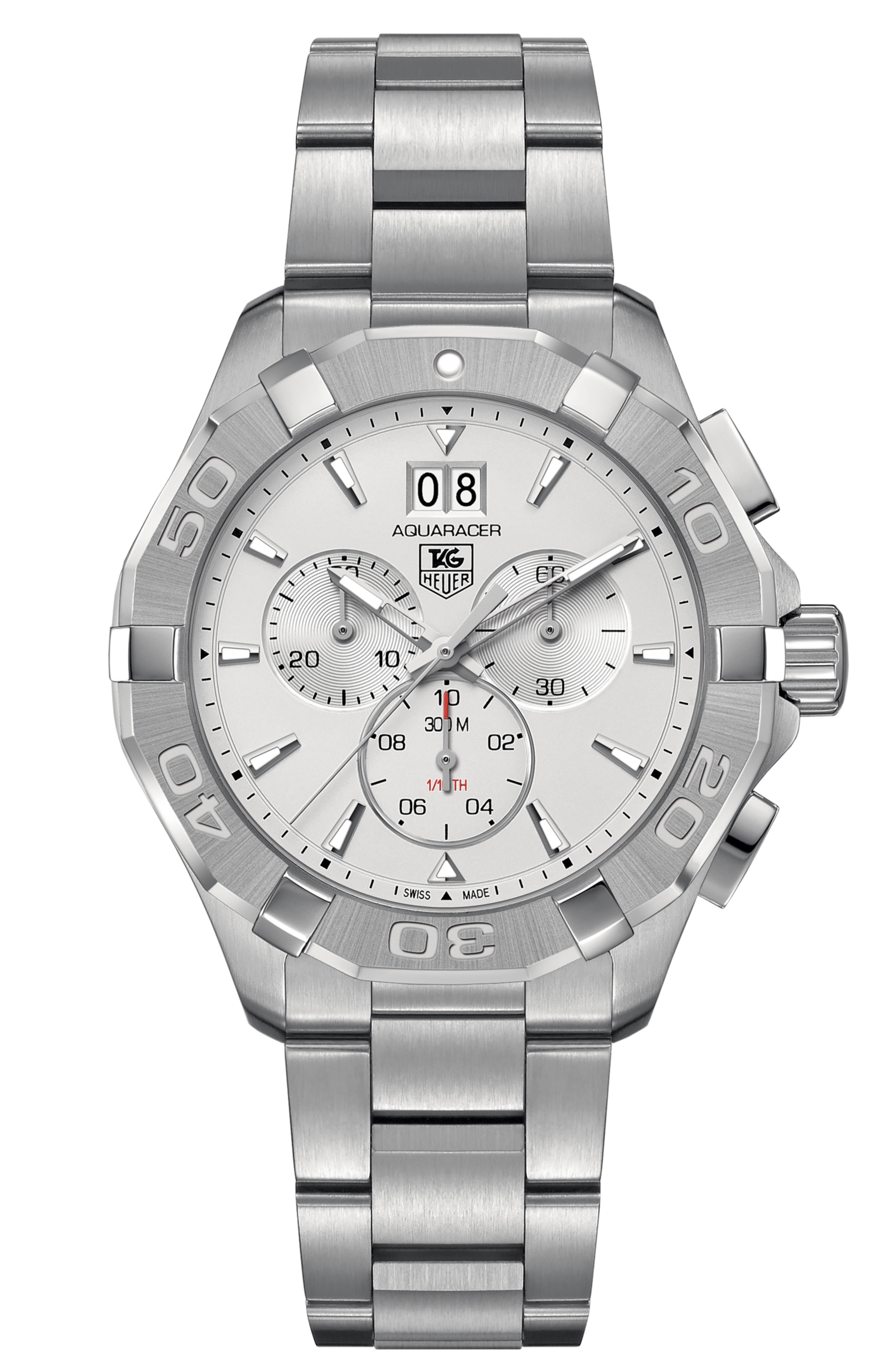  Shop Authentic Tag Heuer Aquaracer White Dial Silver Steel Strap Watch for Men - CAY1111.BA0927 - Luxxuri