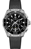  Shop Authentic Tag Heuer Carrera Aquaracer Quartz Chronograph Black Dial Black Rubber Strap Watch for Men - CAY111A.FT6041 - Luxxuri