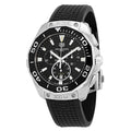  Shop Authentic Tag Heuer Carrera Aquaracer Quartz Chronograph Black Dial Black Rubber Strap Watch for Men - CAY111A.FT6041 - Luxxuri