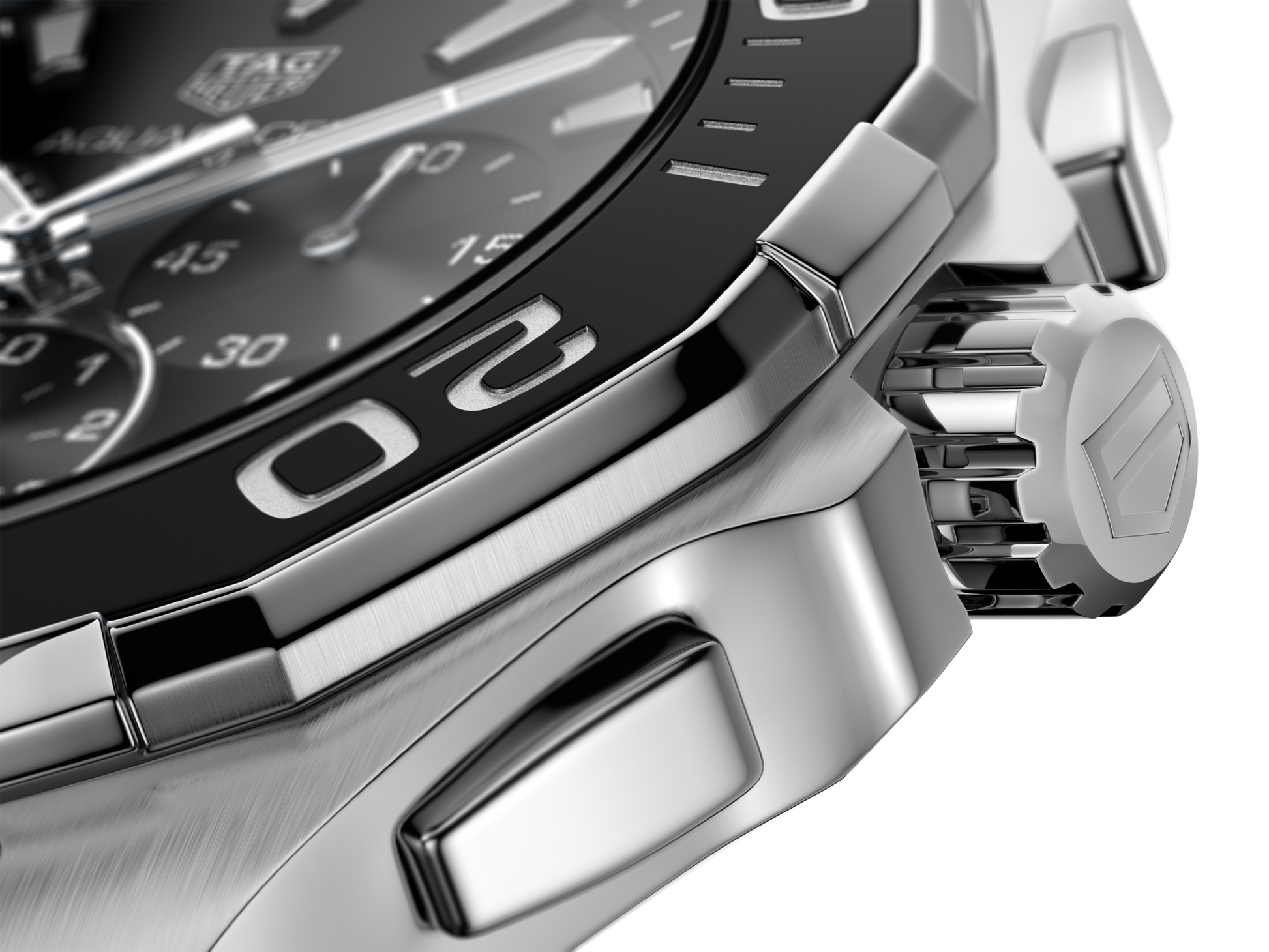  Shop Authentic Tag Heuer Carrera Aquaracer Quartz Chronograph Black Dial Black Rubber Strap Watch for Men - CAY111A.FT6041 - Luxxuri