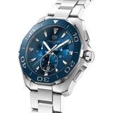  Shop Authentic Tag Heuer Aquaracer Blue Dial SIlver Steel Strap Watch for Men - CAY111B.BA0927 - Luxxuri