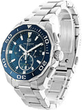  Shop Authentic Tag Heuer Aquaracer Blue Dial SIlver Steel Strap Watch for Men - CAY111B.BA0927 - Luxxuri