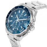  Shop Authentic Tag Heuer Aquaracer Blue Dial SIlver Steel Strap Watch for Men - CAY111B.BA0927 - Luxxuri