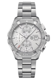  Shop Authentic Tag Heuer Aquaracer Caliber 16 Automatic Chronograph White Dial Silver Steel Strap Watch for Men - CAY2111.BA0927 - Luxxuri
