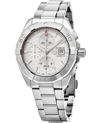  Shop Authentic Tag Heuer Aquaracer Caliber 16 Automatic Chronograph White Dial Silver Steel Strap Watch for Men - CAY2111.BA0927 - Luxxuri