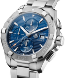  Shop Authentic Tag Heuer Aquaracer Caliber 16 Automatic Chronograph Blue Dial Silver Steel Strap Watch for Men - CAY2112.BA0927 - Luxxuri