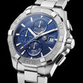  Shop Authentic Tag Heuer Aquaracer Caliber 16 Automatic Chronograph Blue Dial Silver Steel Strap Watch for Men - CAY2112.BA0927 - Luxxuri