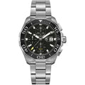  Shop Authentic Tag Heuer Aquaracer Calibre 16 Day-Date Black Dial Silver Steel Strap Watch for Men - CAY211A.BA0927 - Luxxuri