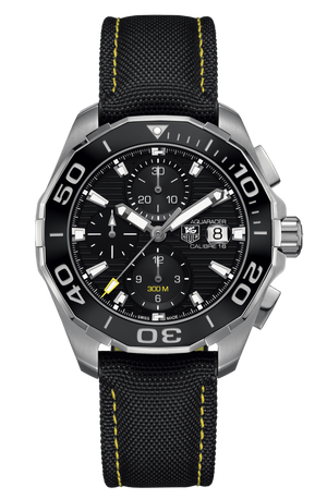  Shop Authentic Tag Heuer Aquaracer Automatic Chronograph Black Dial Black Nylon Strap Watch for Men - CAY211A.FC6361 - Luxxuri