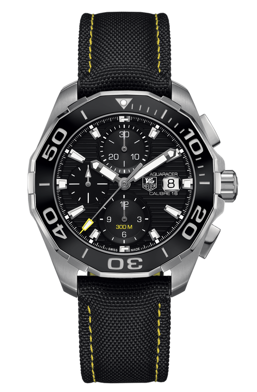  Shop Authentic Tag Heuer Aquaracer Automatic Chronograph Black Dial Black Nylon Strap Watch for Men - CAY211A.FC6361 - Luxxuri