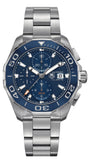  Shop Authentic Tag Heuer Aquaracer Calibre 16 43mm Blue Dial Silver Steel Strap Watch for Men - CAY211B.BA0927 - Luxxuri
