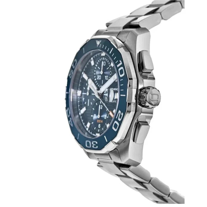 Shop Authentic Tag Heuer Aquaracer Calibre 16 43mm Blue Dial Silver Steel Strap Watch for Men - CAY211B.BA0927 - Luxxuri
