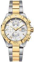Tag Heuer Aquaracer Caliber 16 Automatic White Dial Two Tone Steel Strap Watch for Men - CAY2121.BB0923