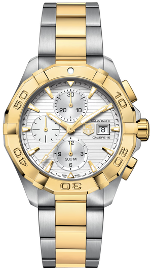  Shop Authentic Tag Heuer Aquaracer Caliber 16 Automatic White Dial Two Tone Steel Strap Watch for Men - CAY2121.BB0923 - Luxxuri