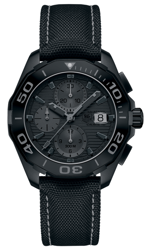  Shop Authentic Tag Heuer Aquaracer Automatic Chronograph Special Edition Titanium Grey Dial Black Leather Strap Watch for Men - CAY218B.FC6370 - Luxxuri