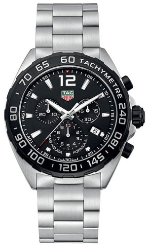  Shop Authentic Tag Heuer Formula 1 Chronograph Black Dial Silver Steel Strap Watch for Men - CAZ1010.BA0842 - Luxxuri