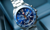  Shop Authentic Tag Heuer Formula 1 Chronograph Blue Dial Silver Steel Strap Watch for Men - CAZ1014.BA0842 - Luxxuri