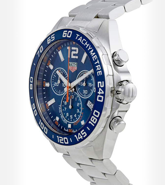 Tag Heuer Formula 1 Chronograph Blue Dial Silver Steel Strap Watch for Men - CAZ1014.BA0842