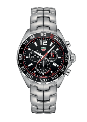  Shop Authentic Tag Heuer Senna Chronograph Special Edition Black Dial Silver Steel Strap Watch for Men - CAZ1015.BA0883 - Luxxuri