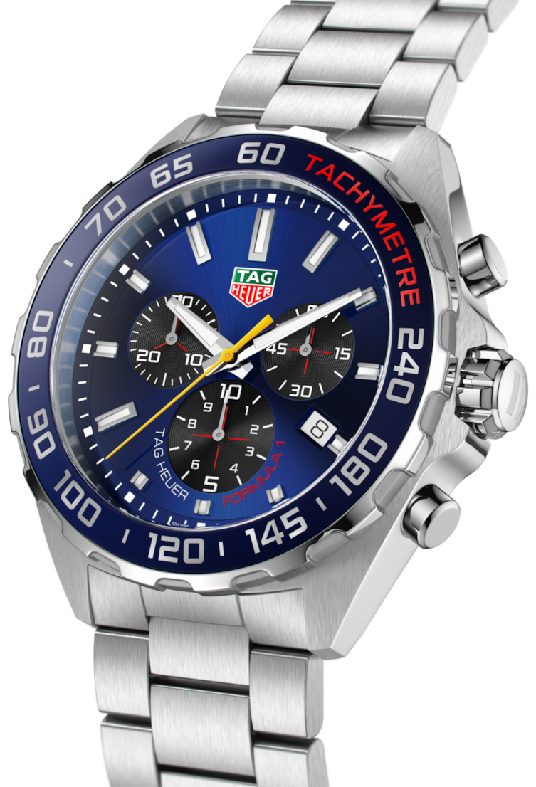 Tag Heuer Formula 1 Red Bull Racing Chronograph Blue Dial Silver Steel Strap Watch for Men - CAZ101AK.BA0842