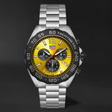  Shop Authentic Tag Heuer Formula 1 Quartz Chronograph Yellow Dial Silver Steel Strap Watch for Men - CAZ101AM.BA0842 - Luxxuri