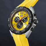  Shop Authentic Tag Heuer Formula 1 Chronograph Yellow Dial Yellow Rubber Strap Watch for Men - CAZ101AM.FT8054 - Luxxuri