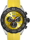  Shop Authentic Tag Heuer Formula 1 Chronograph Yellow Dial Yellow Rubber Strap Watch for Men - CAZ101AM.FT8054 - Luxxuri