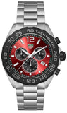  Shop Authentic Tag Heuer Formula 1 Chronograph Red Dial Silver Steel Strap Watch for Men - CAZ101AN.BA0842 - Luxxuri