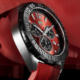  Shop Authentic Tag Heuer Formula 1 Chronograph Red Dial Red Rubber Strap Watch for Men - CAZ101AN.FT8055 - Luxxuri