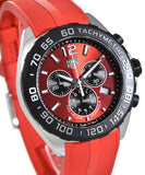  Shop Authentic Tag Heuer Formula 1 Chronograph Red Dial Red Rubber Strap Watch for Men - CAZ101AN.FT8055 - Luxxuri