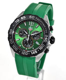  Shop Authentic Tag Heuer Formula 1 Chronograph Green Dial Green Rubber Strap Watch for Men - CAZ101AP.FT8056 - Luxxuri