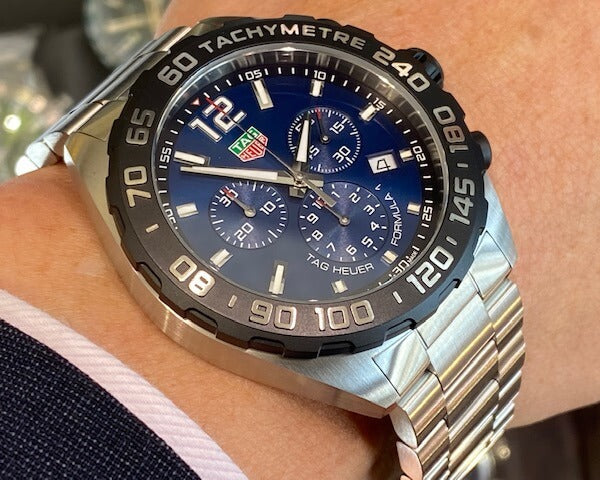  Shop Authentic Tag Heuer Formula 1 Chronograph Blue Dial Silver Steel Strap Watch for Men - CAZ101AV.BA0842 - Luxxuri