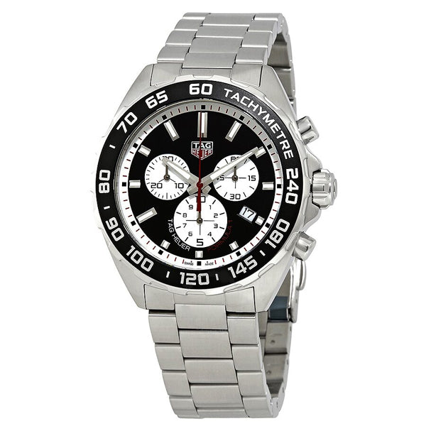  Shop Authentic Tag Heuer Formula 1 Chronograph Black Dial Silver Steel Strap Watch for Men - CAZ101E.BA0842 - Luxxuri