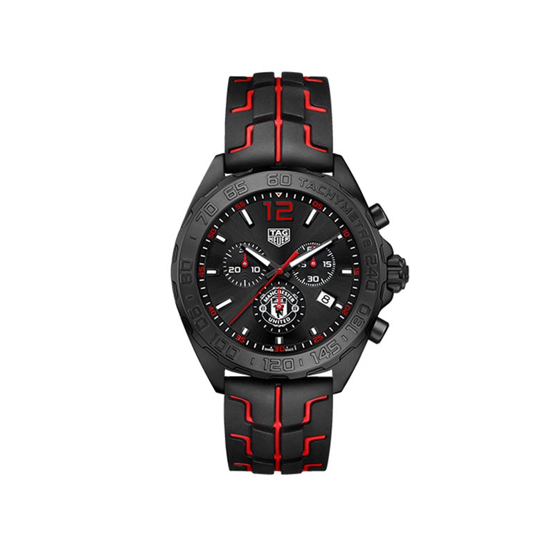  Shop Authentic Tag Heuer Formula 1 Manchester United Limited Edition Black Dial Black & Red Rubber Strap Watch for Men - CAZ101J.FT8027 - Luxxuri