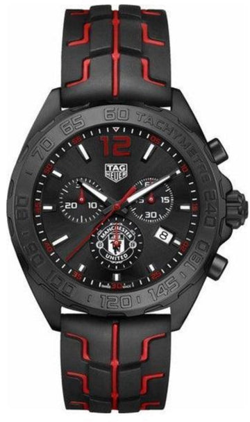  Shop Authentic Tag Heuer Formula 1 Manchester United Limited Edition Black Dial Black & Red Rubber Strap Watch for Men - CAZ101J.FT8027 - Luxxuri