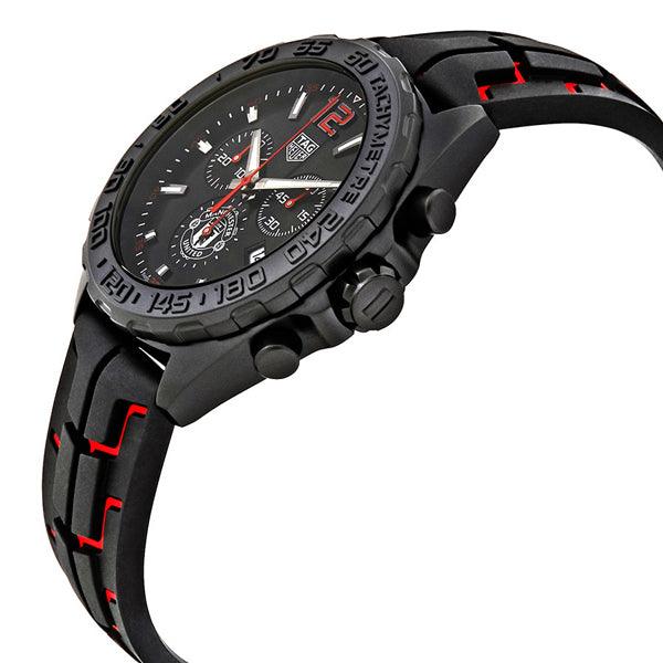  Shop Authentic Tag Heuer Formula 1 Manchester United Limited Edition Black Dial Black & Red Rubber Strap Watch for Men - CAZ101J.FT8027 - Luxxuri