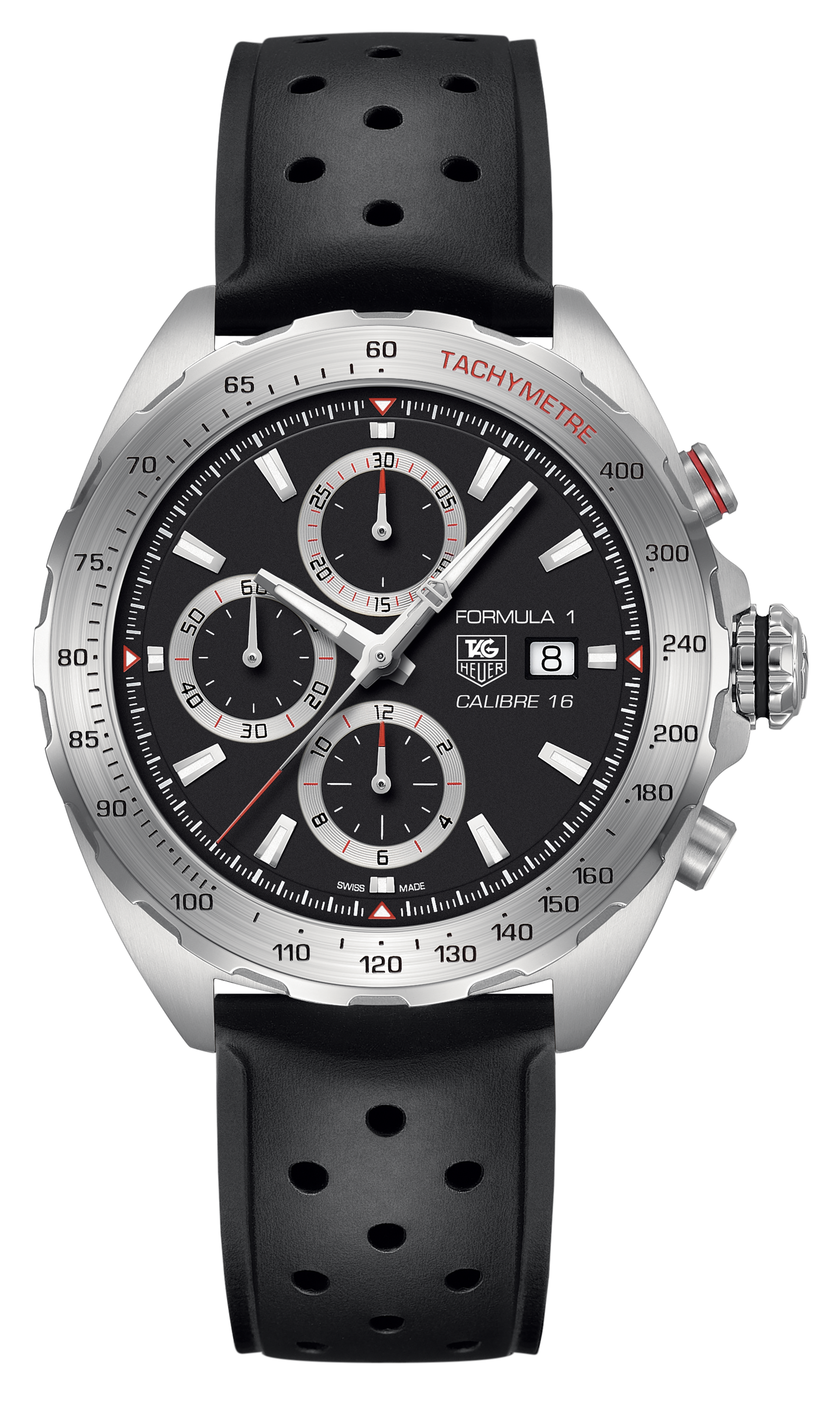  Shop Authentic Tag Heuer Formula 1 Calibre 16 Black Dial Black Leather Strap Watch for Men - CAZ2010.FT8024 - Luxxuri