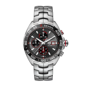  Shop Authentic Tag Heuer Formula 1 Chronograph Senna Grey Dial Silver Steel Strap Watch for Men - CAZ201D.BA0633 - Luxxuri
