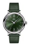  Shop Authentic IWC Portofino Automatic Automatic Green Dial Green Leather Strap Watch for Women - IW357412 - Luxxuri