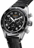 Tag Heuer Autavia Chronometer Flyback Automatic Chronograph Black Dial Black Leather Strap Watch for Men - CBE511A.FC8279
