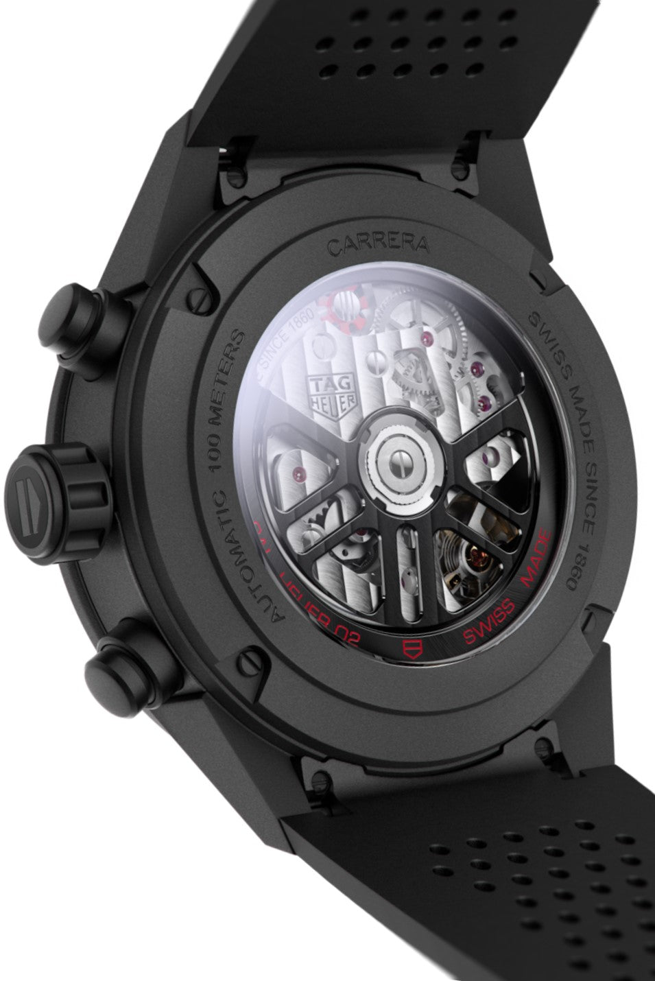  Shop Authentic Tag Heuer Carrera Chronograph Steel & Ceramic Black Dial Black Rubber Strap Watch for Men - CBG2090.FT6145 - Luxxuri