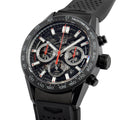  Shop Authentic Tag Heuer Carrera Automatic Chronograph Black Dial Black Rubber Strap Watch for Men - CBG2A90.FT6173 - Luxxuri